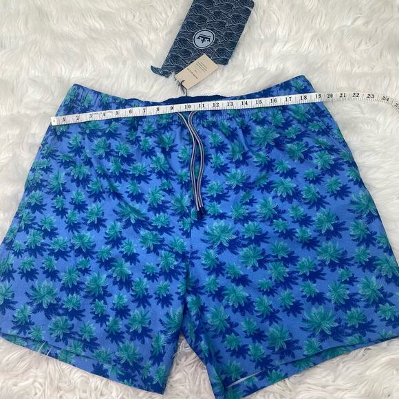 Peter Millar Men's Aerial Palms Swim Trunk Size XL Blue NWT - Picture 12 of 16